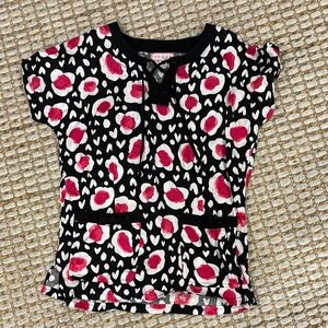 Koi lace up Scrub top